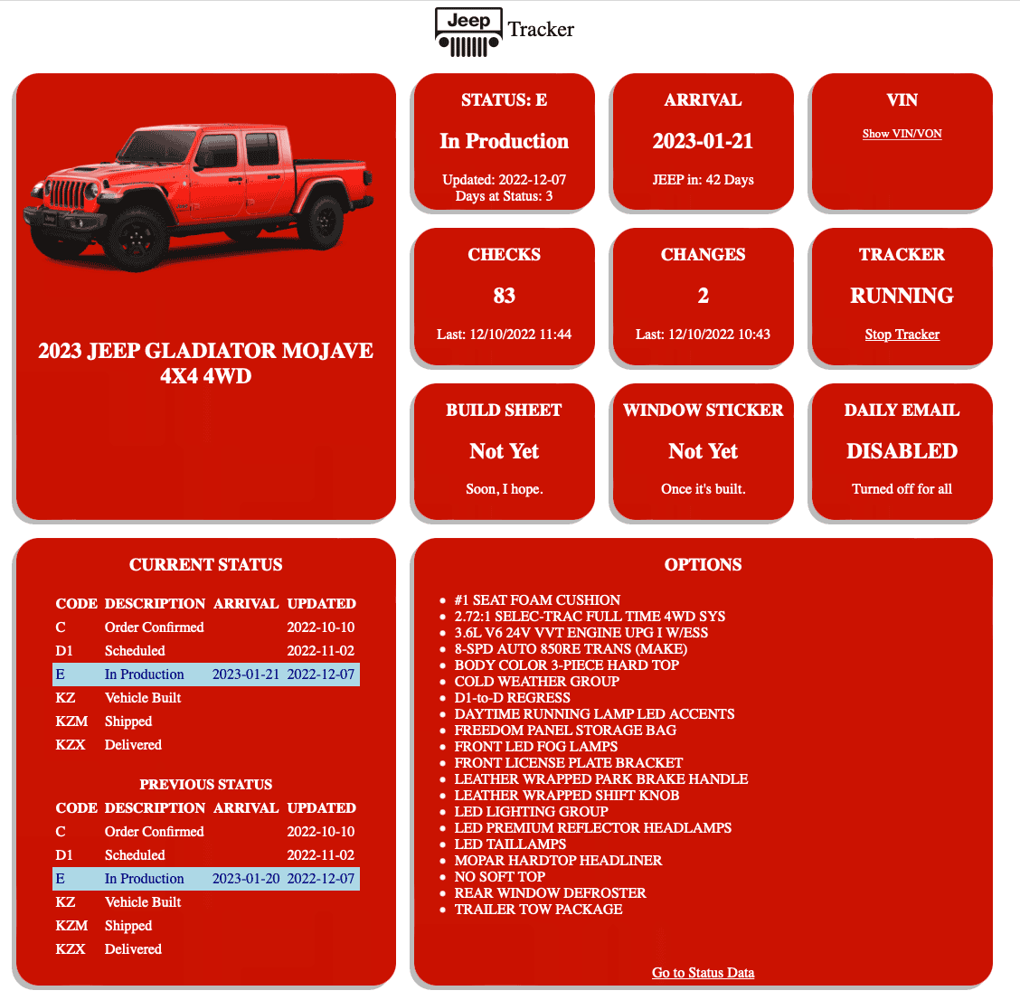 Jeep Gladiator How do you read the tracker? Screenshot 2022-12-10 at 10.58.09 AM