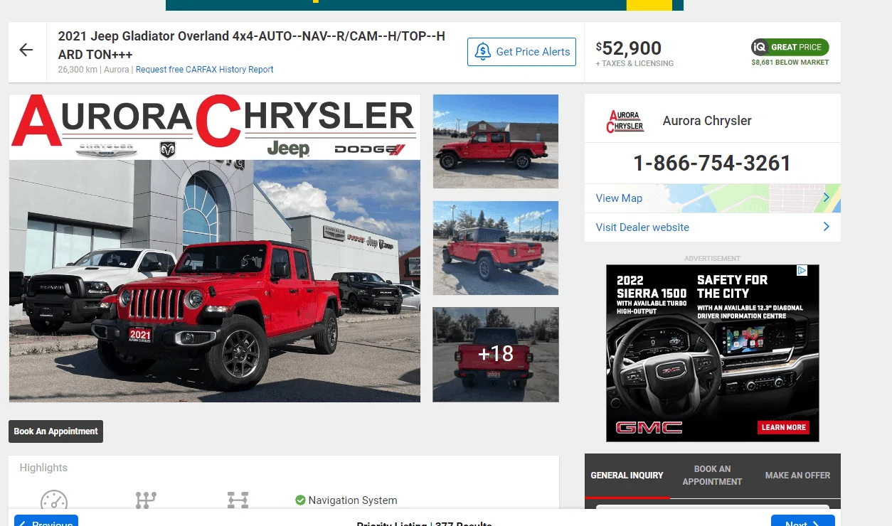 Jeep Gladiator Looking at used Sport with max tow tomorrow 1670935518268