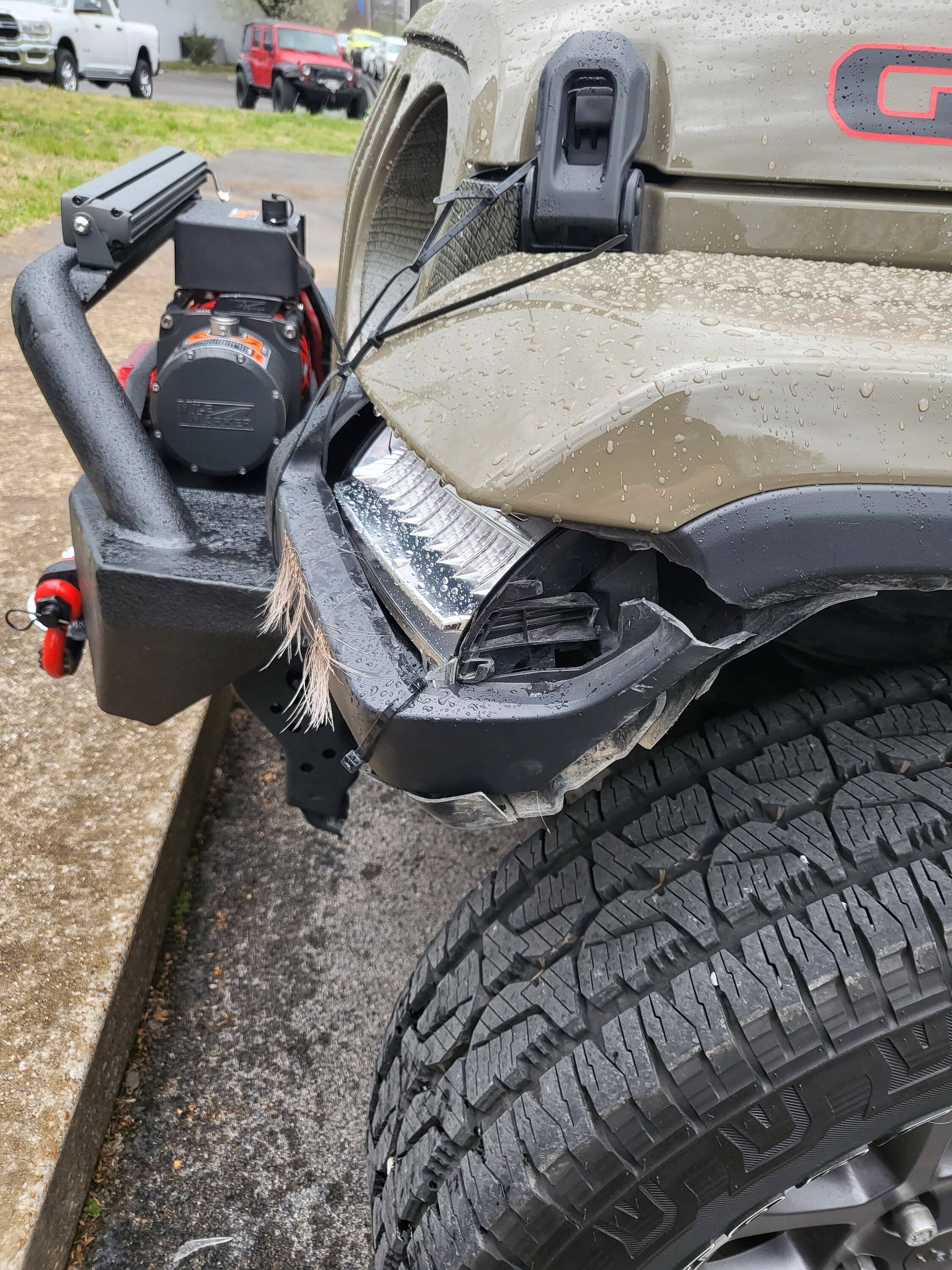 Jeep Gladiator Deer strike, need to replace a few parts 20220322_164622