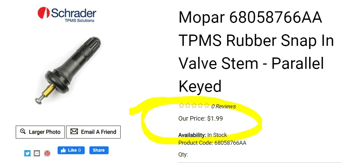 Jeep Gladiator Tire Valve Stems - which one to buy? 1671020125224