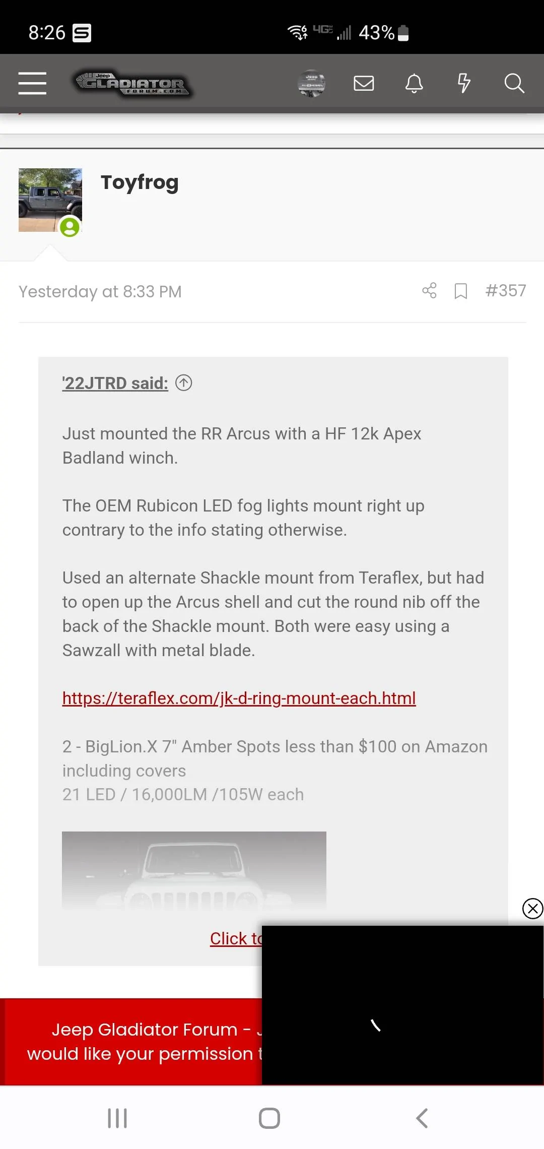Jeep Gladiator The Definitive Front Bumper Thread Screenshot_20221215-202659_Chrom