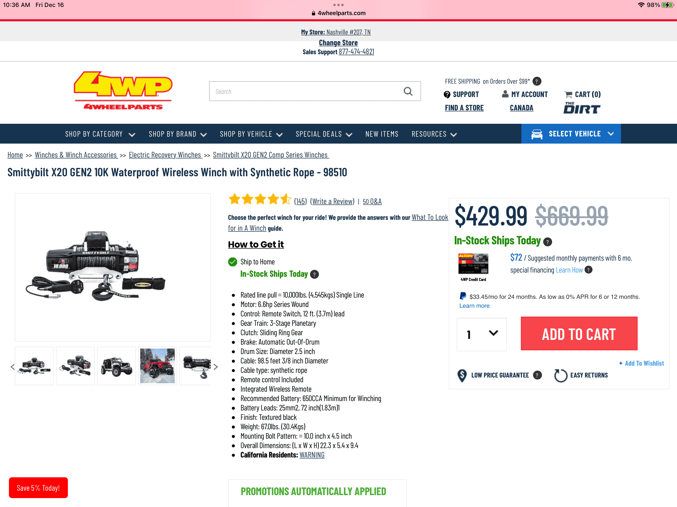 Jeep Gladiator Good deal on a Smittybilt winch C9FD9153-3169-4376-B8E4-8B93337B8C8B