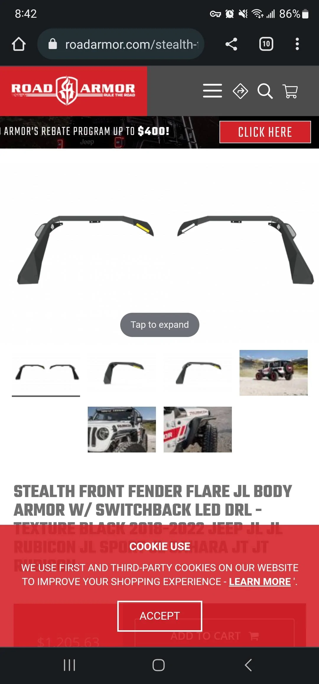 Jeep Gladiator Anyone have issues installing Road Armor Fender Flares? Screenshot_20221216_204252_Chrom