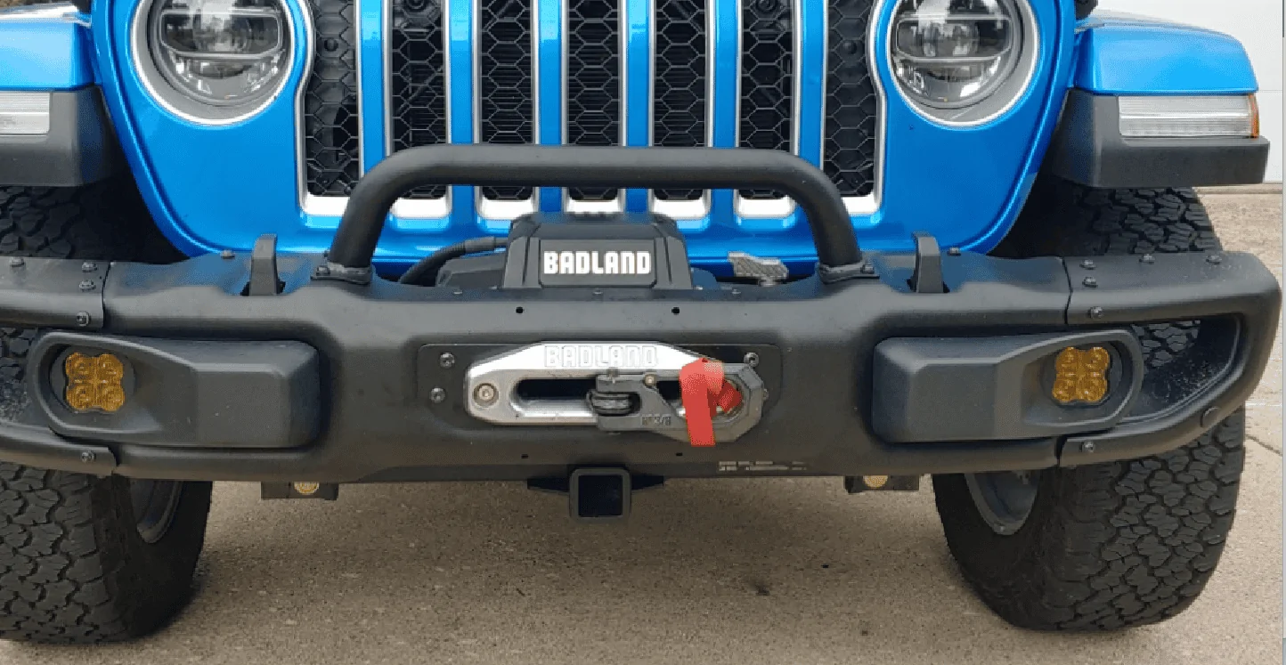 Jeep Gladiator ISO PICS: Badland Apex winch with stock steel bumper with mopar winch bar- Can it fit with Mopar bar? 1671513174739