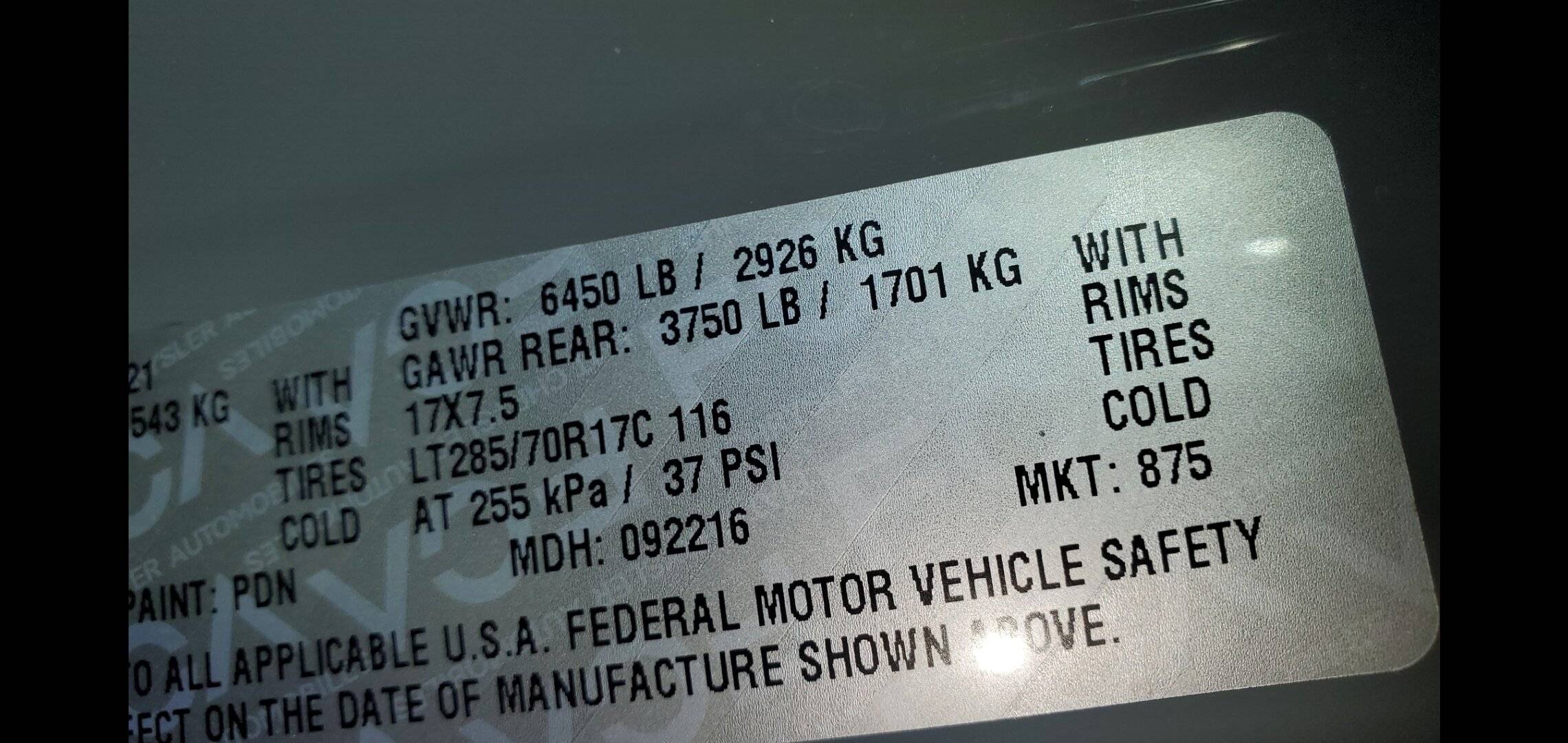 Jeep Gladiator JTRD Base Weight vs My Weigh w/limited Adds Screenshot_20221220