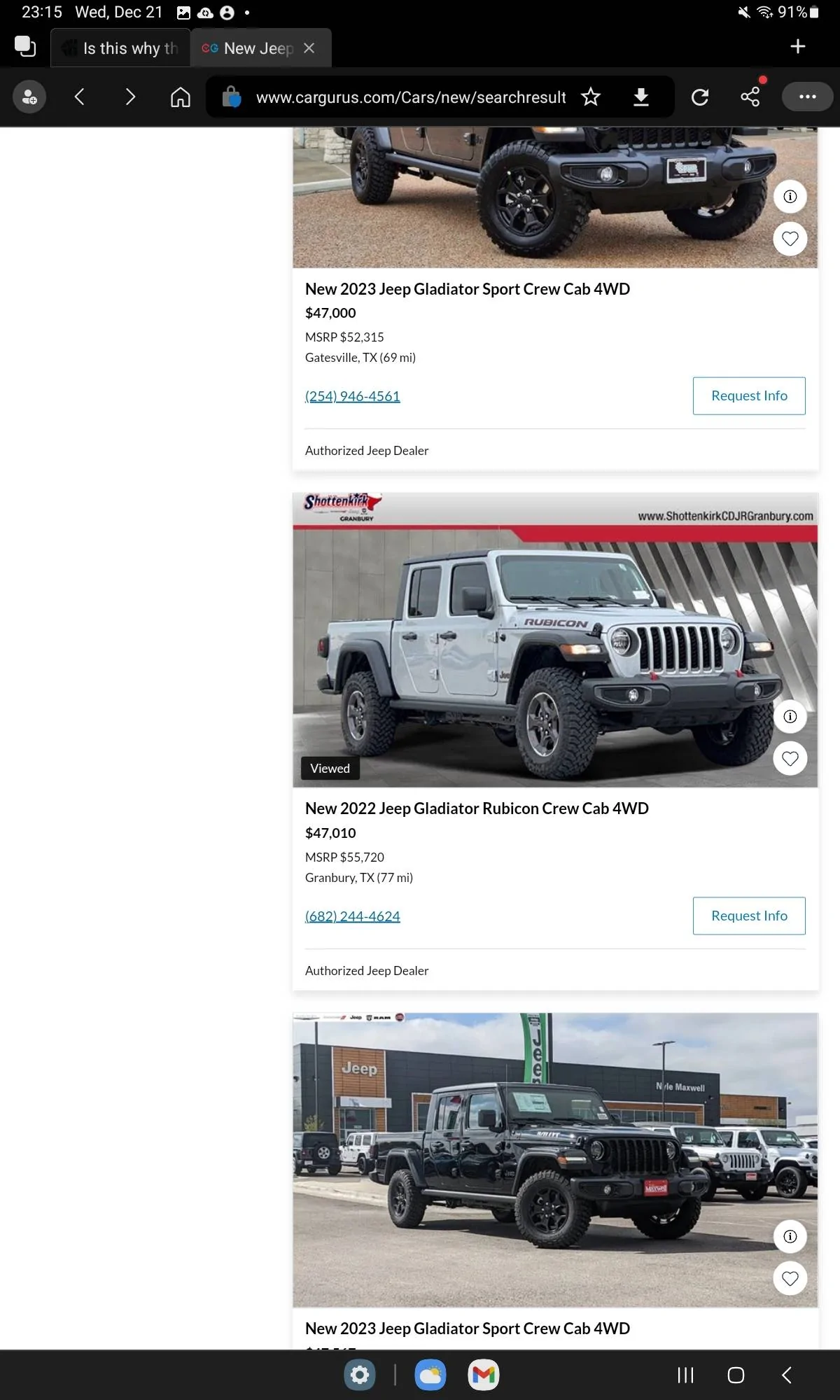 Jeep Gladiator Is this why the Gladiator prices are dropping? Screenshot_20221221_231506_Edg