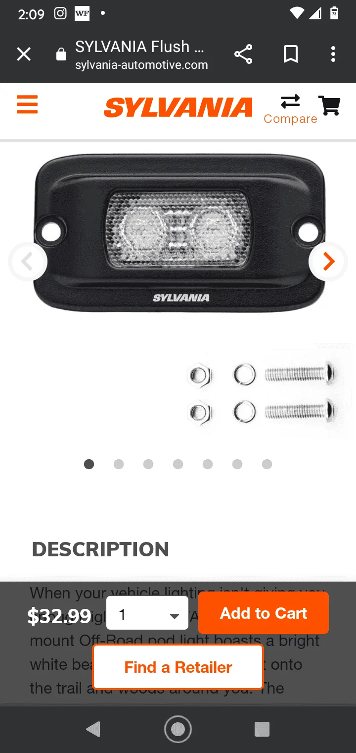 Jeep Gladiator Looking for a smaller flush mounted flood light Screenshot_20221222-140929