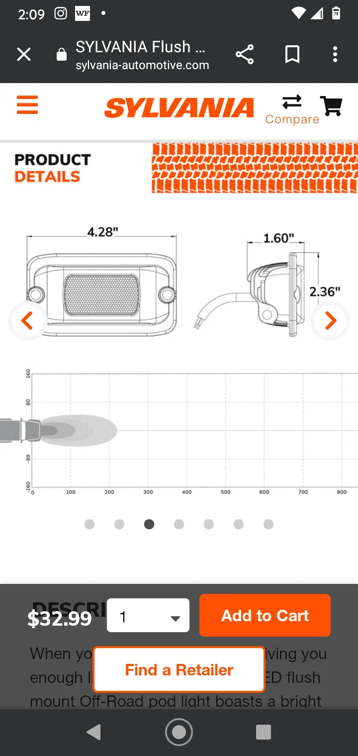 Jeep Gladiator Looking for a smaller flush mounted flood light Screenshot_20221222-140905