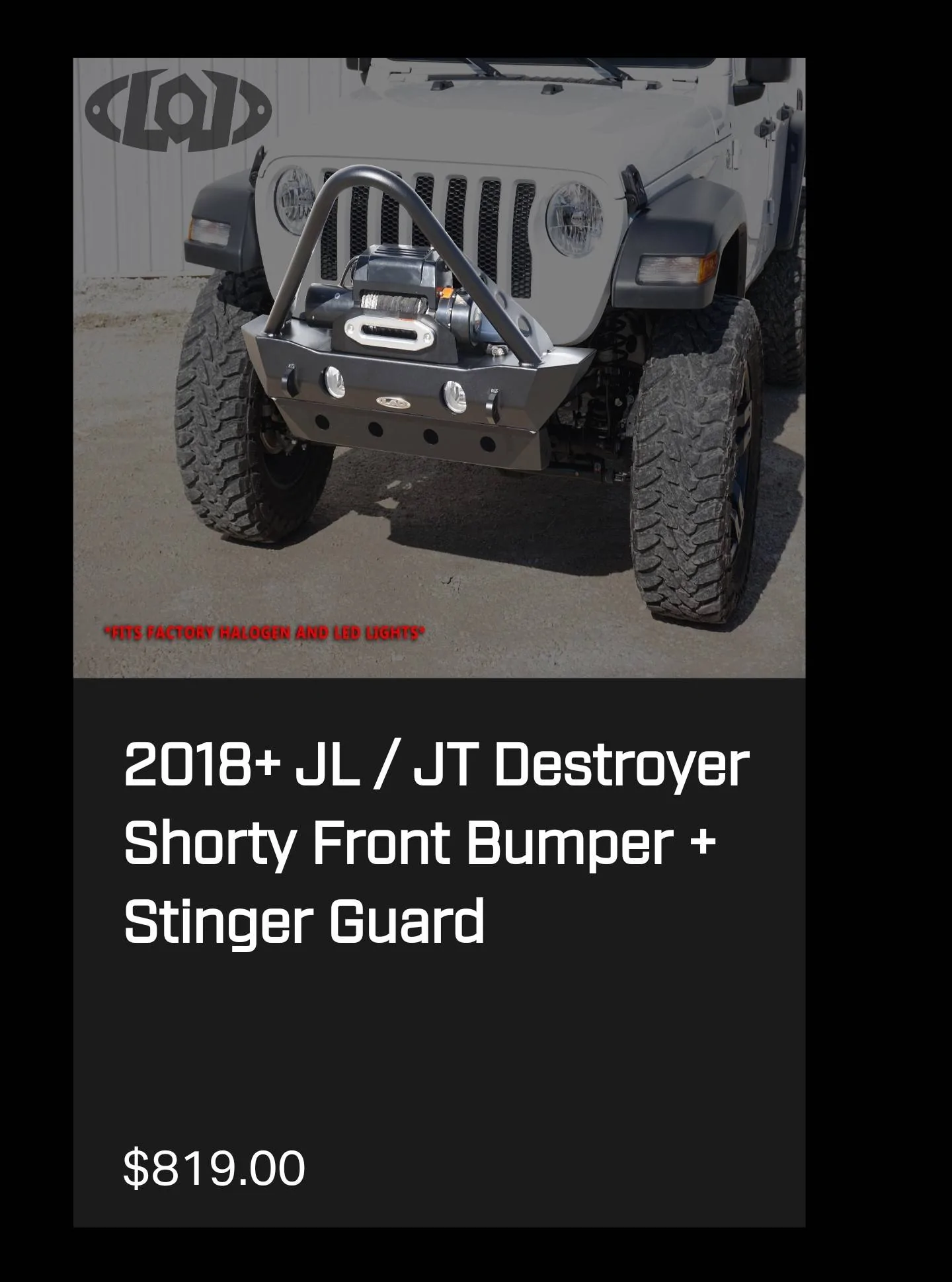 Jeep Gladiator $500 LOD Destroyer Stinger Front bumper and skid plate Screenshot_20221223_153803_Chrom