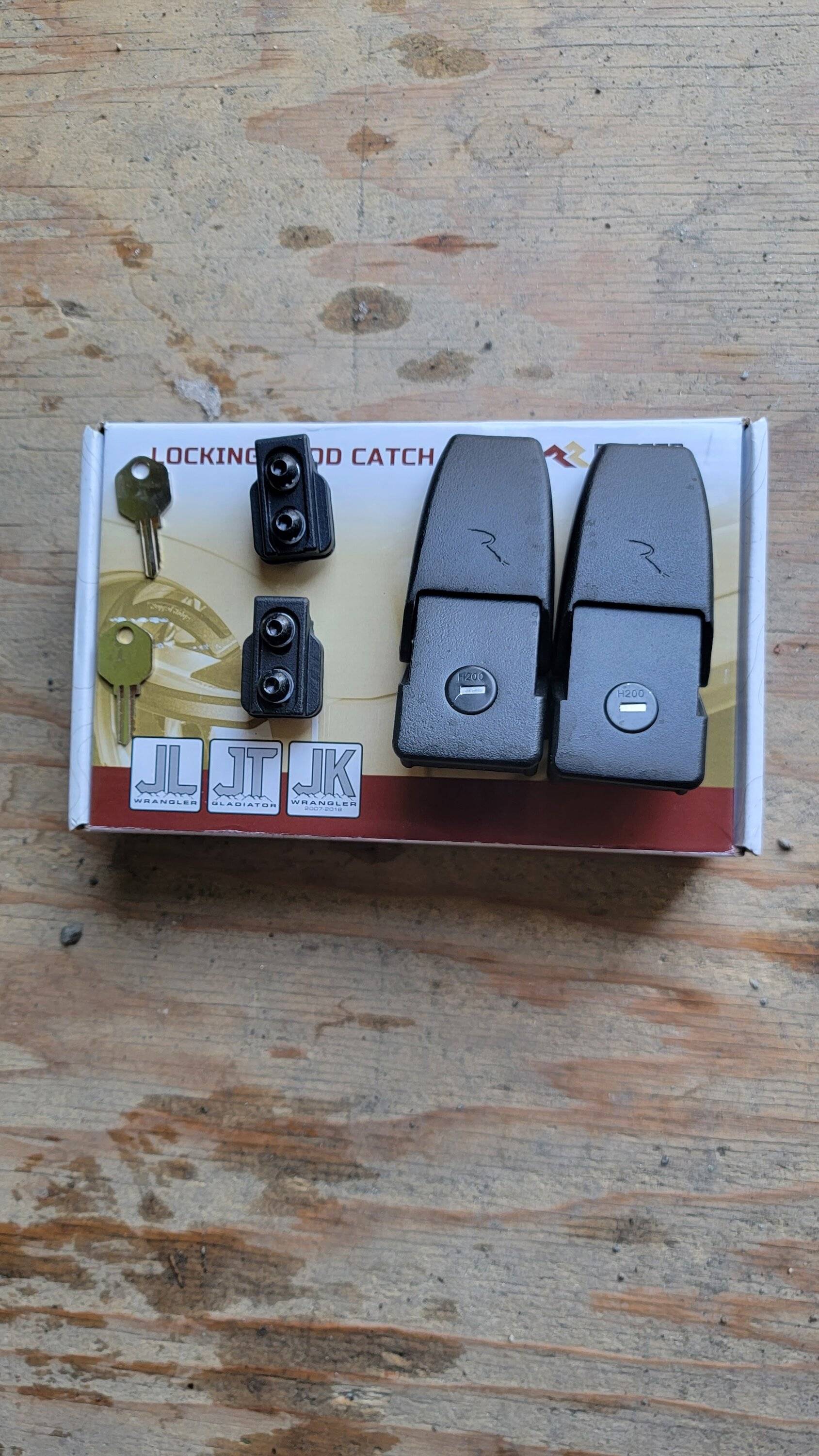 Jeep Gladiator Rampage locking hood latch kit 20221223_141840