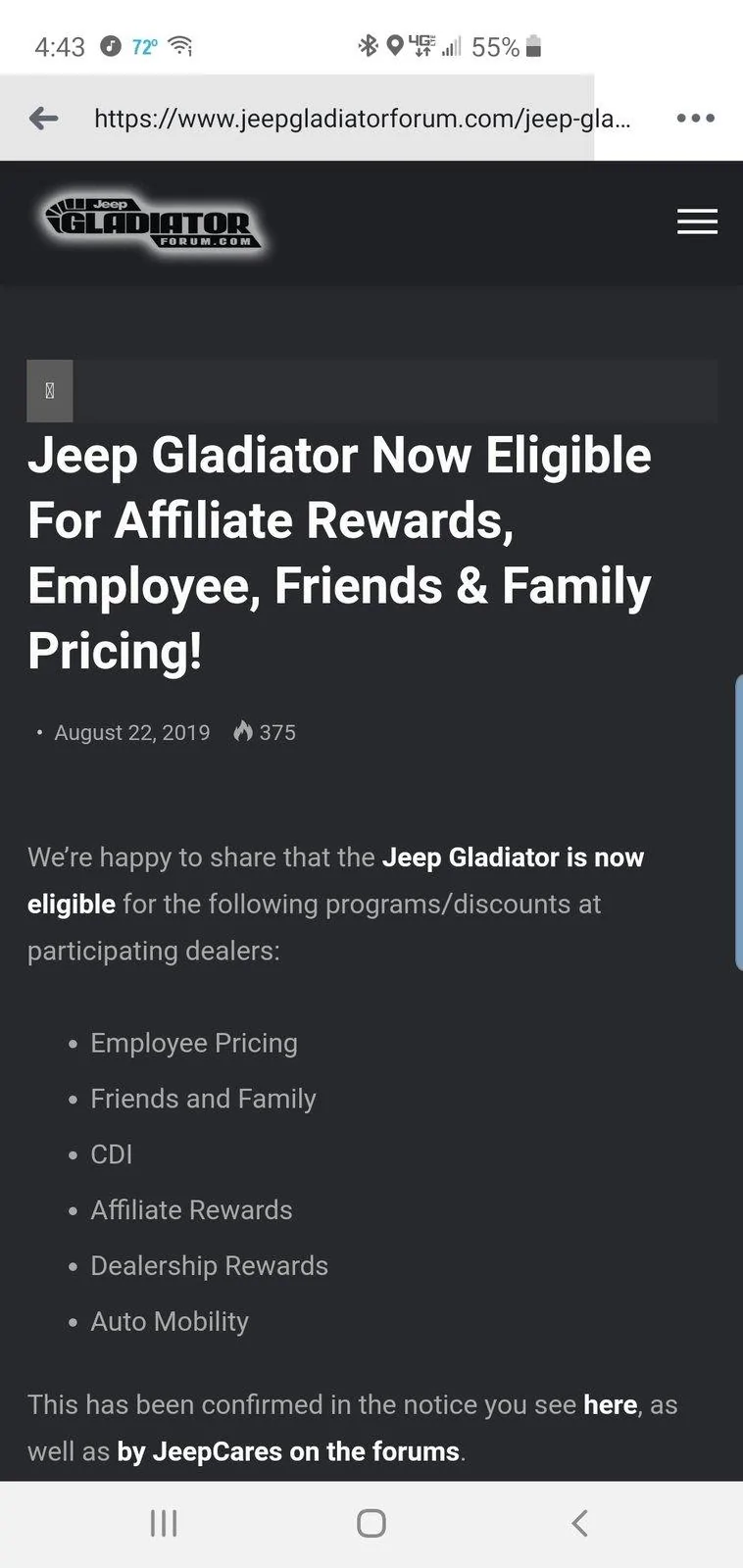 Jeep Gladiator Sting grey owners (future) check in Screenshot_20190822-164316_Facebook