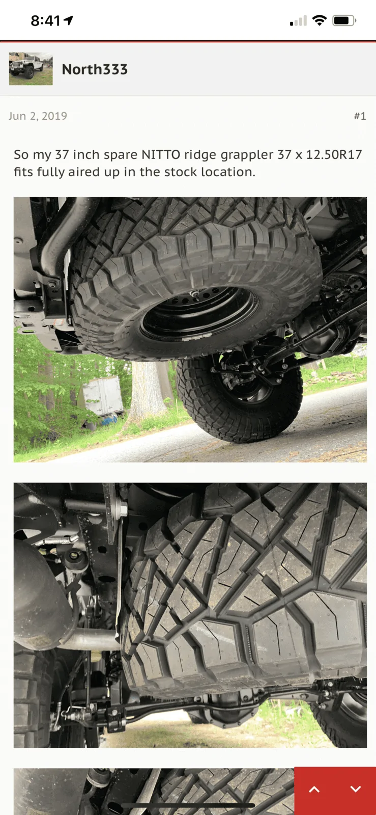 Jeep Gladiator 37 inch spare tire 1C9C86C7-2B0E-49BF-9D60-54805FC77843