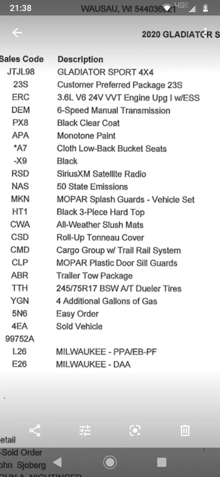 Jeep Gladiator Just got the order confirmation for my gladiator! Screenshot_20190822-213857
