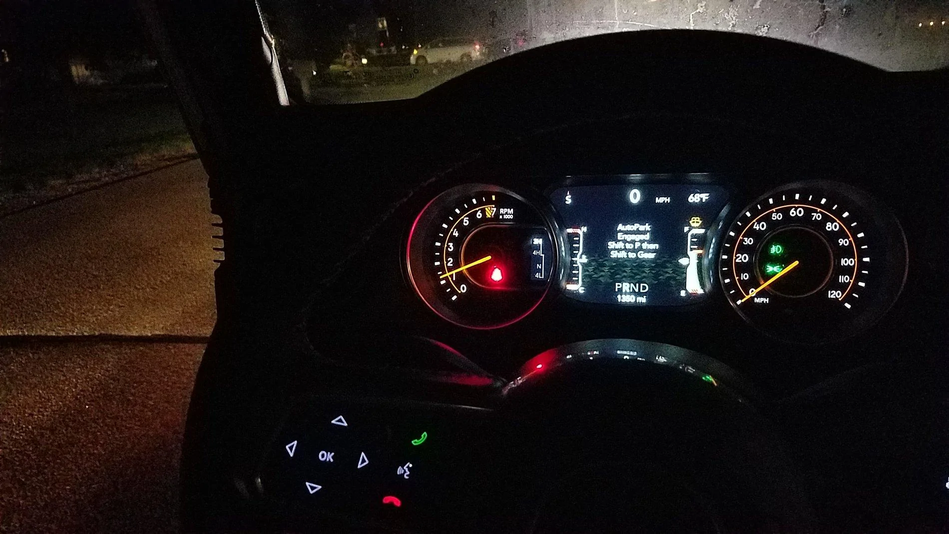 Jeep Gladiator Gladys is sick.  Auto-park keeps engaging when going to R or D. 20190824_230807