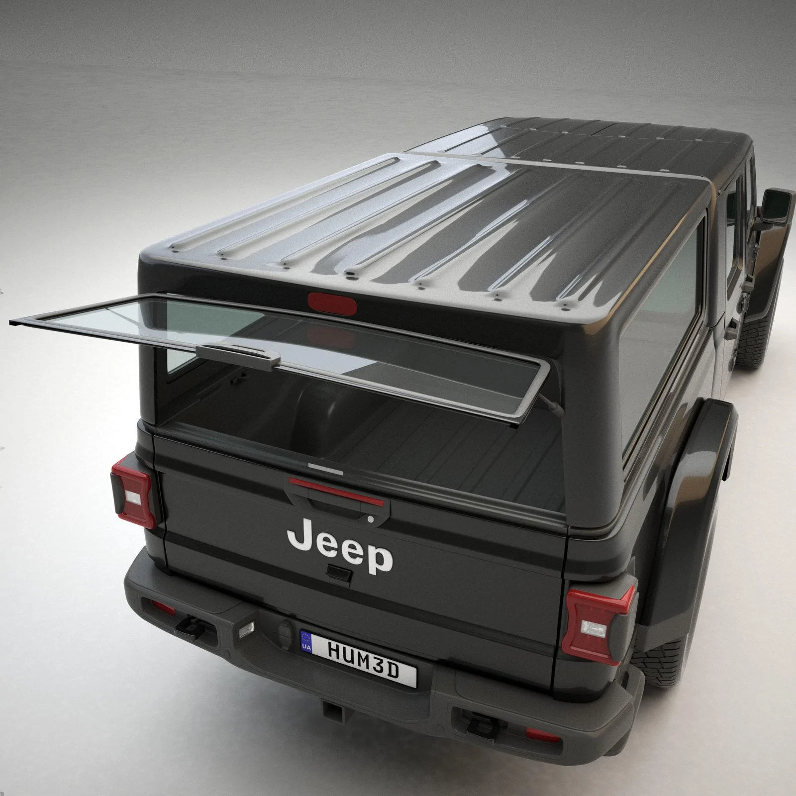 Jeep Gladiator Gladiator Fiberglass Shell black clear_opt2_3