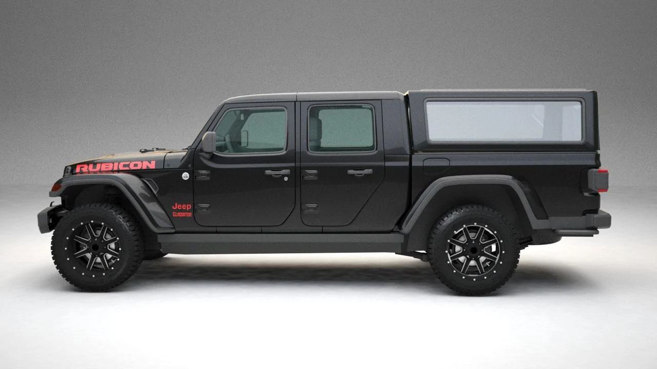 Jeep Gladiator Gladiator Fiberglass Shell black clear_opt2_1