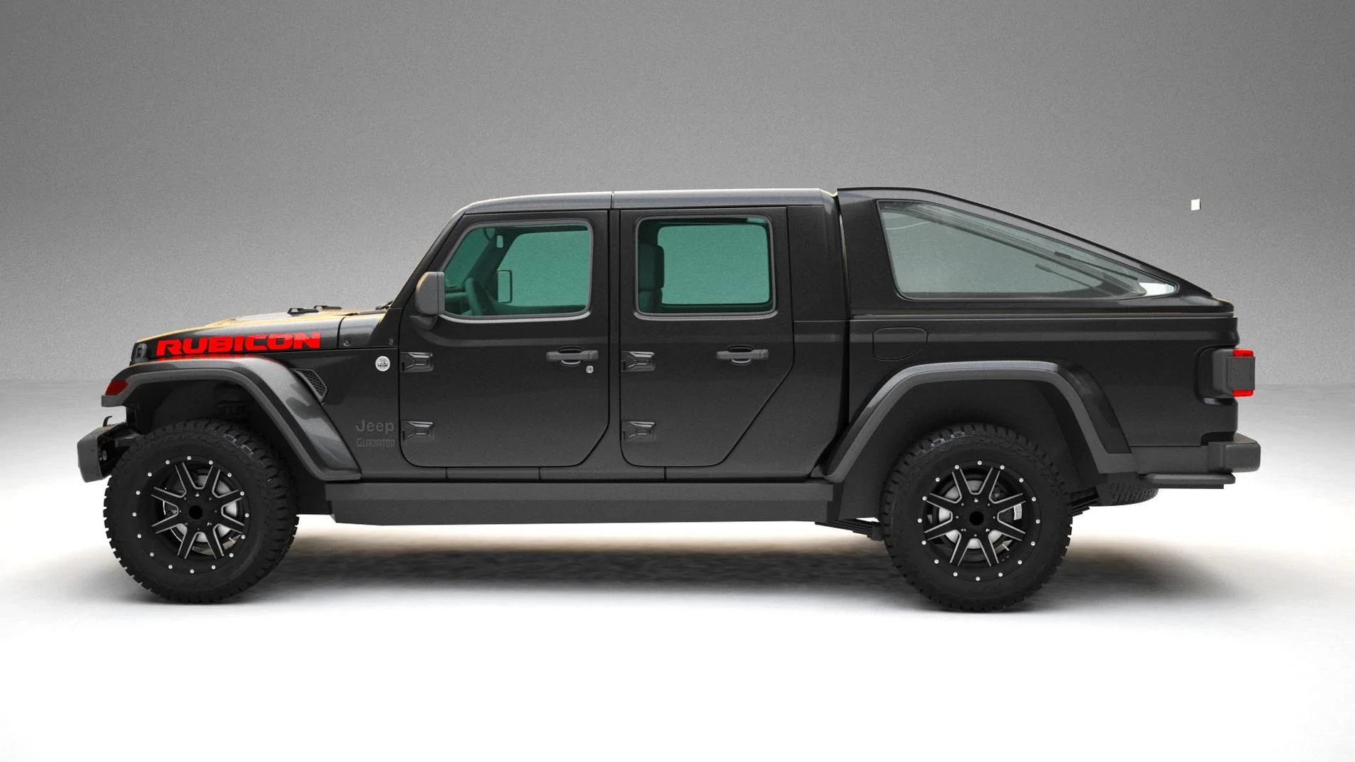 Jeep Gladiator Gladiator Fiberglass Shell Black clear2