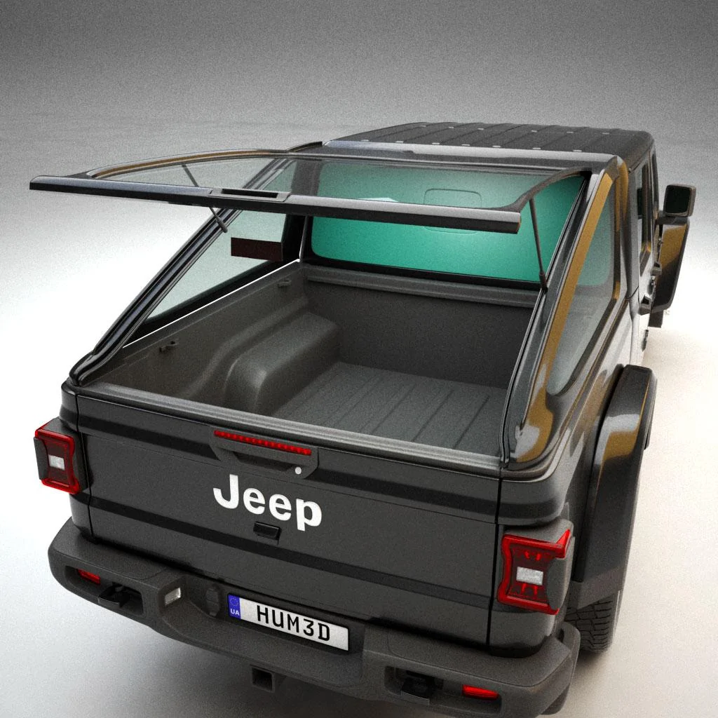 Jeep Gladiator Gladiator Fiberglass Shell Black clear4