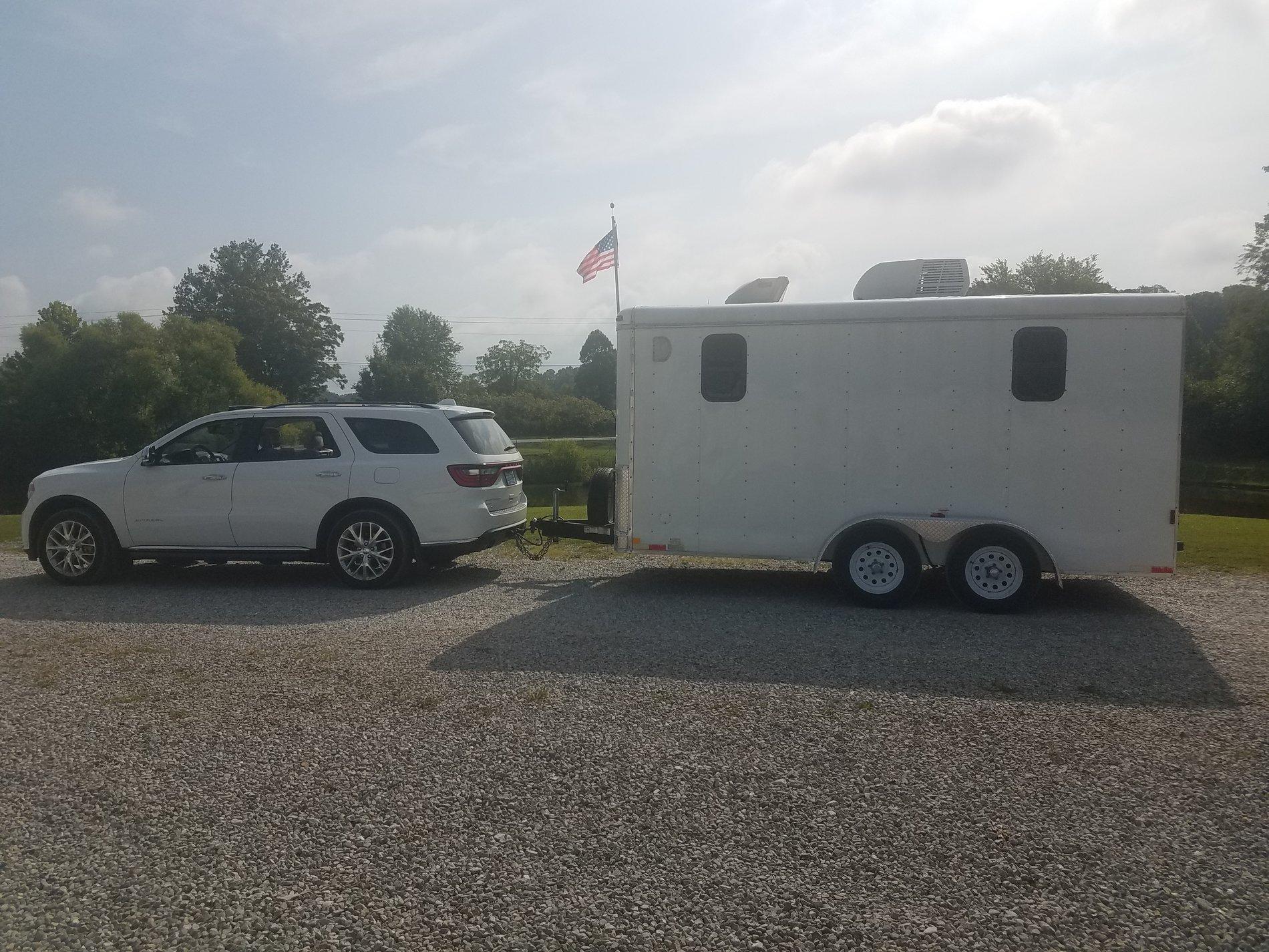 Jeep Gladiator Towed car trailer + muscle car 20190809_100725-
