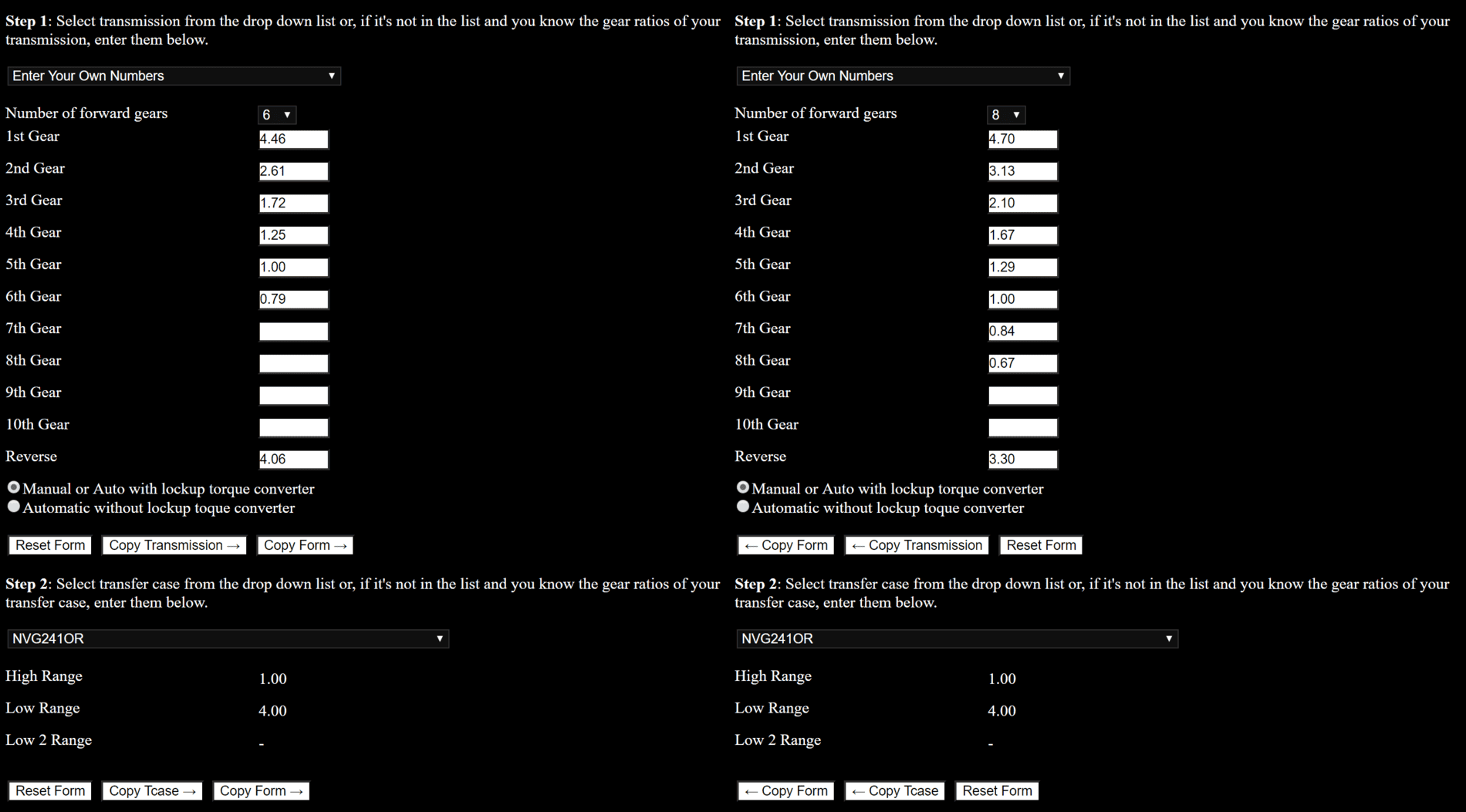 Jeep Gladiator Regearing calculator JK VS JT Gearing 1.PNG