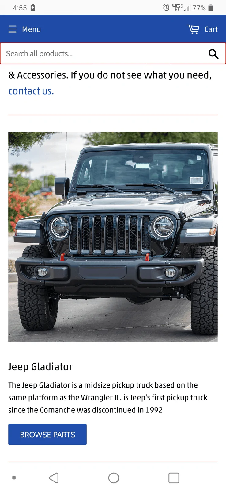 Jeep Gladiator Armor Auto Parts Introcuction Screenshot_20190826-165521