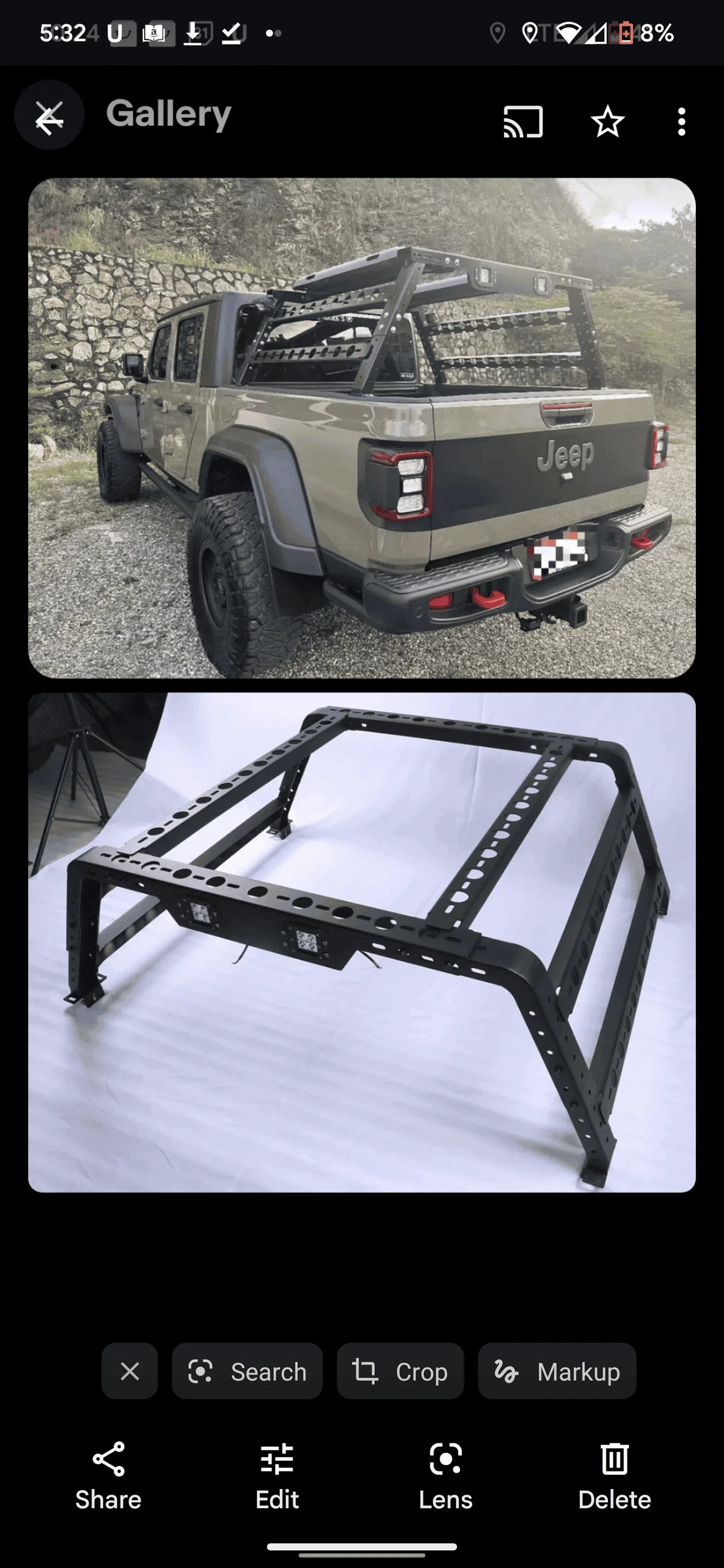 Jeep Gladiator Overland Rack adjustable (central Arkansas) Screenshot_20221226-173223