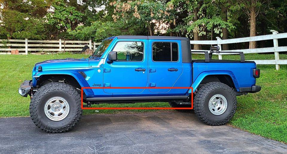 Jeep Gladiator Rubicon OEM Rock Sliders 319013006_5453216088134322_2815837574147338702_n