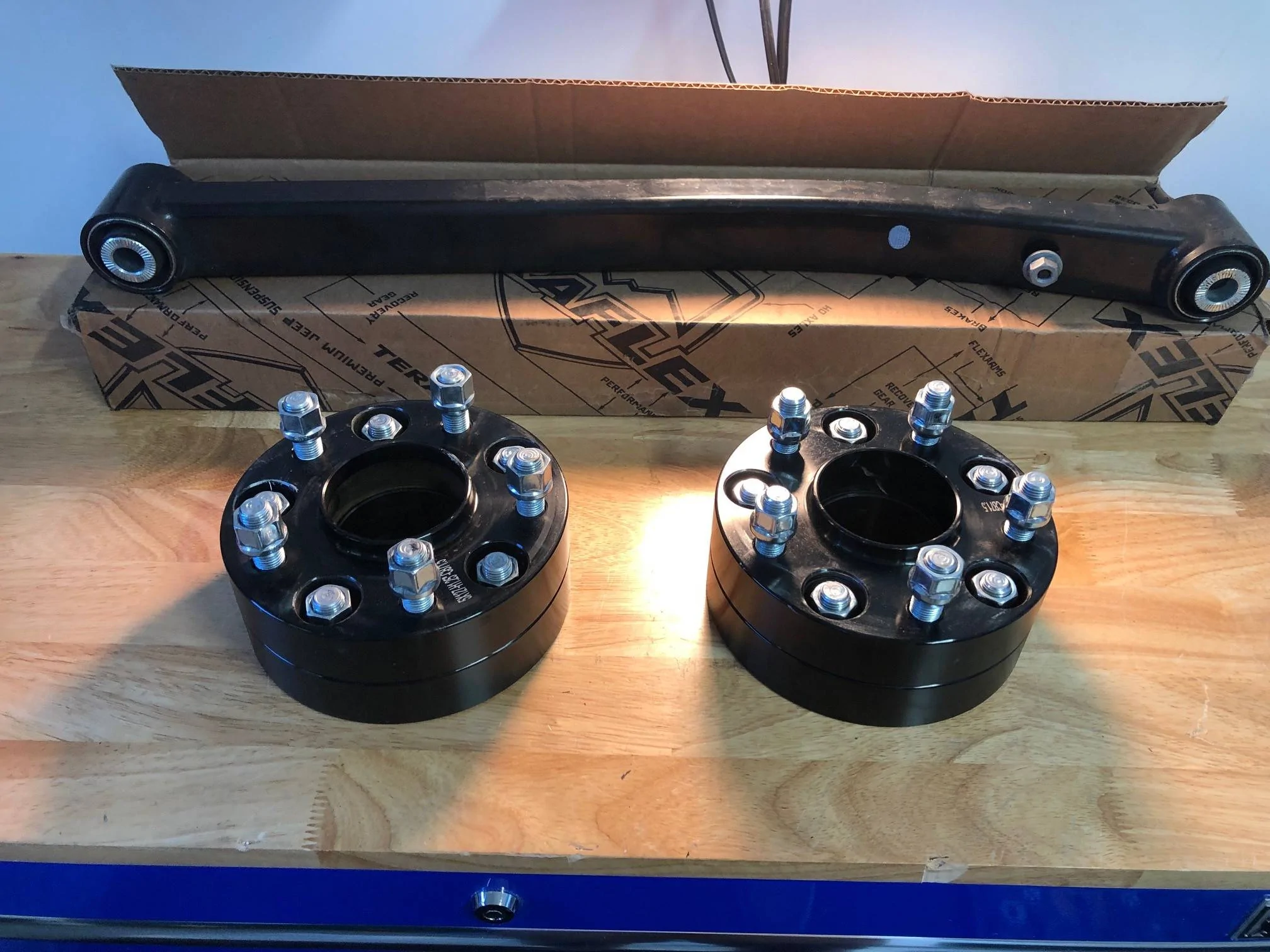 Jeep Gladiator Mopar Lower Control Arms for 2" Lift and 1.25" Mammoth Wheel Spacers Spacer1