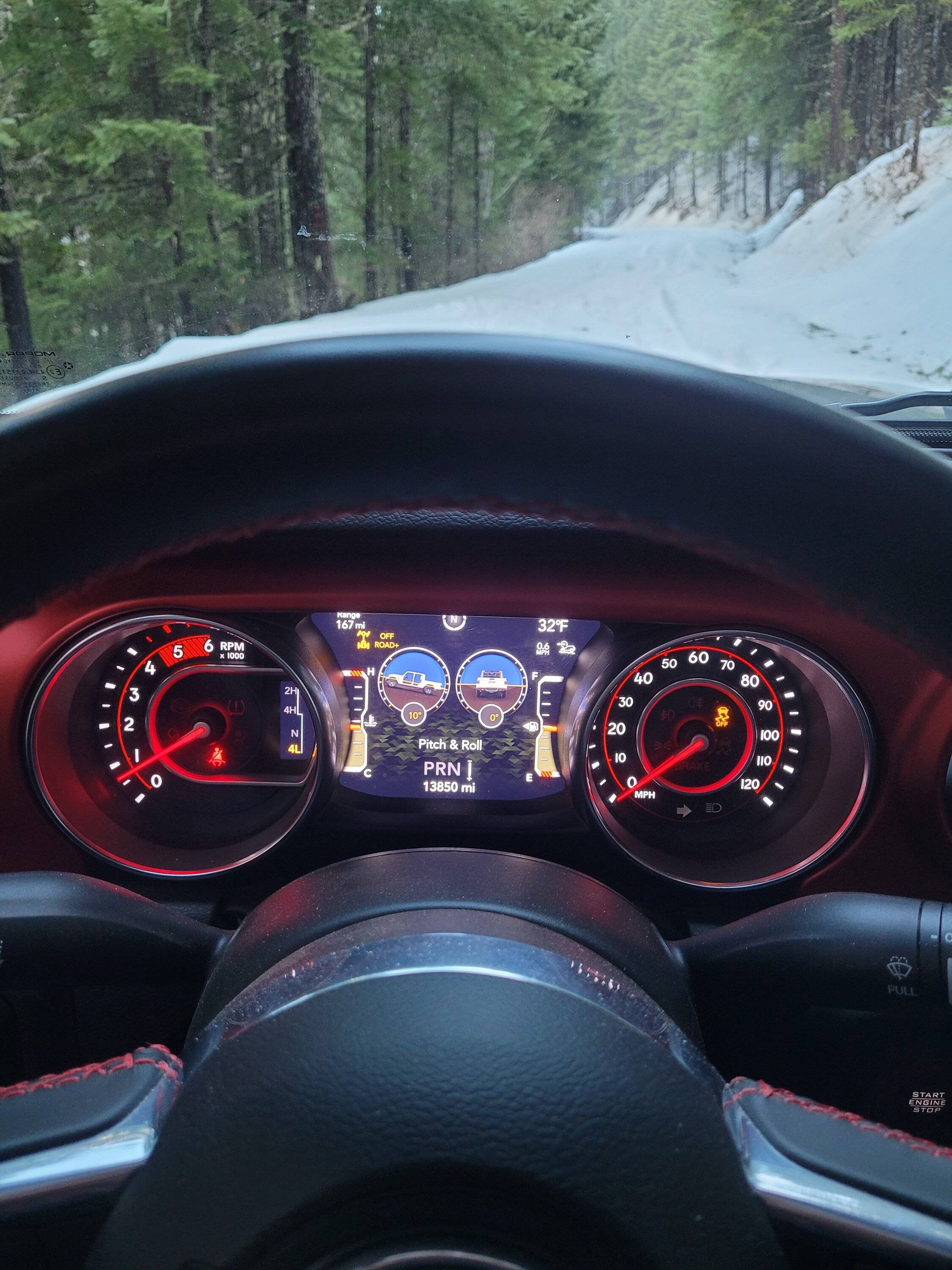 Jeep Gladiator Driving in 2 feet of snow 20221231_160252