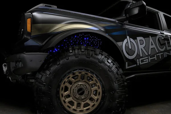 Jeep Gladiator ORACLE LIGHTING’S NEW FIBER OPTIC COLORSHIFT® WHEEL LINER KIT READY FOR PRE-ORDER tic_ColorShift_Wheel_Liner_Kit_-_installed_600x600