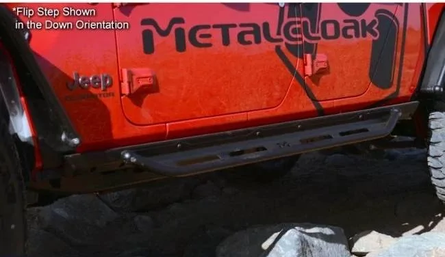 Jeep Gladiator Steps that work with OEM Rock Sliders? 6353-jt-gladiator-overland-rocker-flip-step-kit-51~2