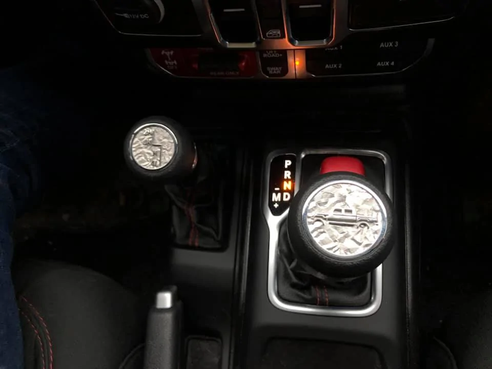 Jeep Gladiator 3D Printed Stainless Steel Shifter Inserts!!! 162044044_10159197442188373_7474333369002454030_n