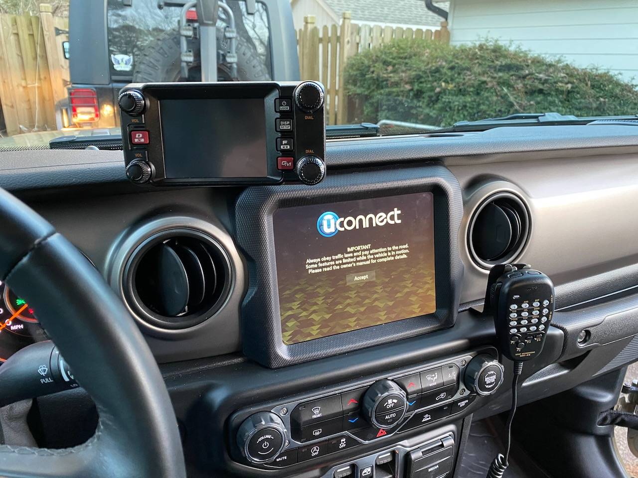 Jeep Gladiator Cooltech cowl antenna mount IMG_2227