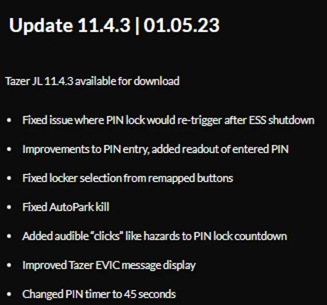 Jeep Gladiator Tazer - Latest firmware update 11.4.3|01.05.23 1673027701300