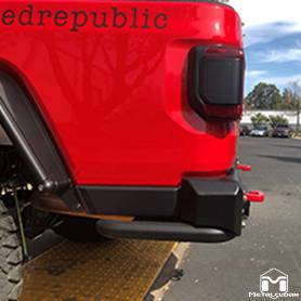 Jeep Gladiator Aftermarket rear bumpers compatible with oem rubicon  bed rails? 6800-JT-Gladiator-Rear-Bumper-Low-Profile