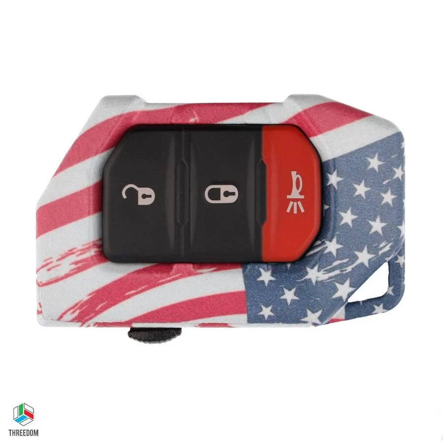 Jeep Gladiator ? ? Threedom Fob Scrapbook - Show us your "Threedom" Fob! Model S+ US Flag02
