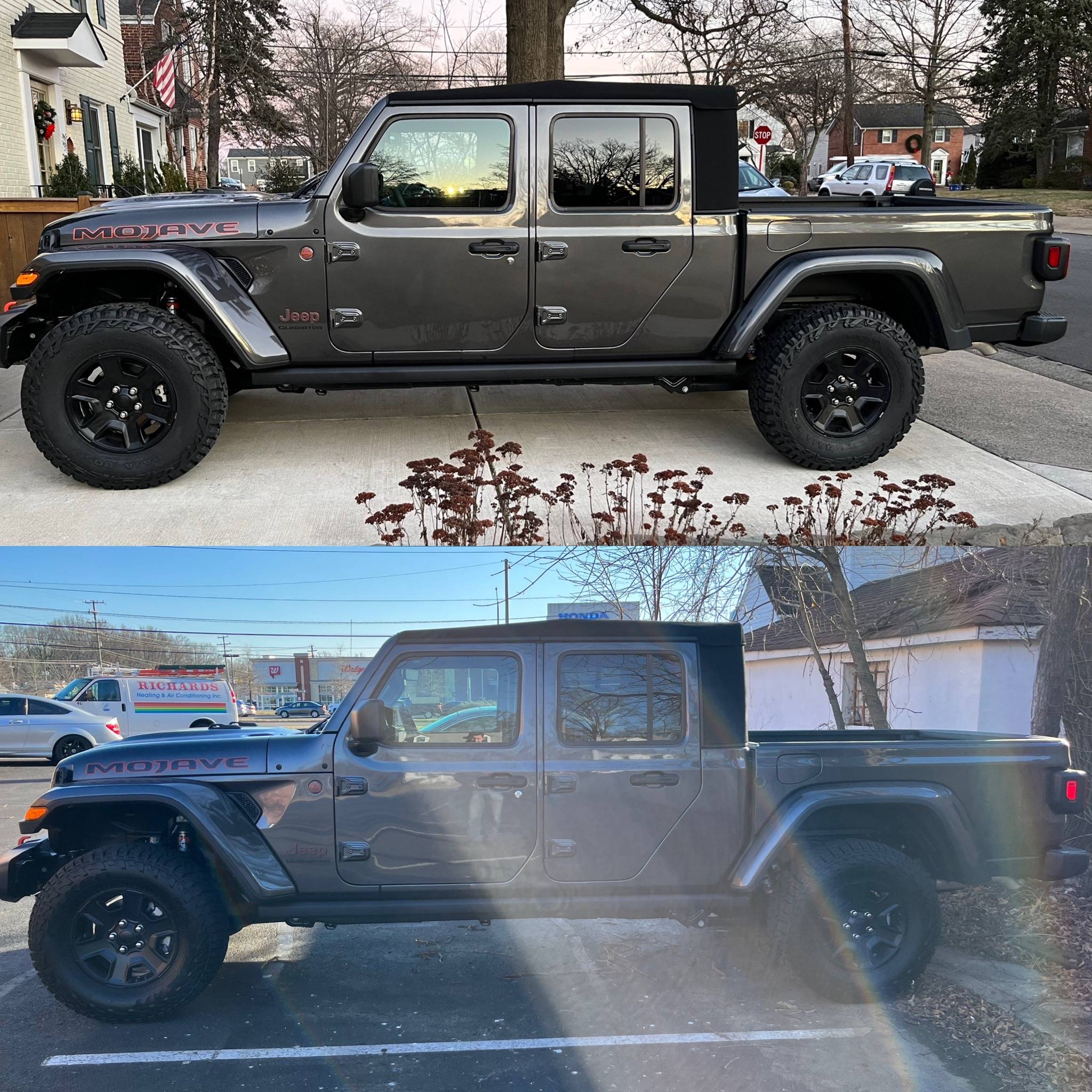 Jeep Gladiator Pizza Cutters - 35X10R17 Skinny Tires installed 5213923D-71B2-43CA-BBBE-C49F5E612658.JPG
