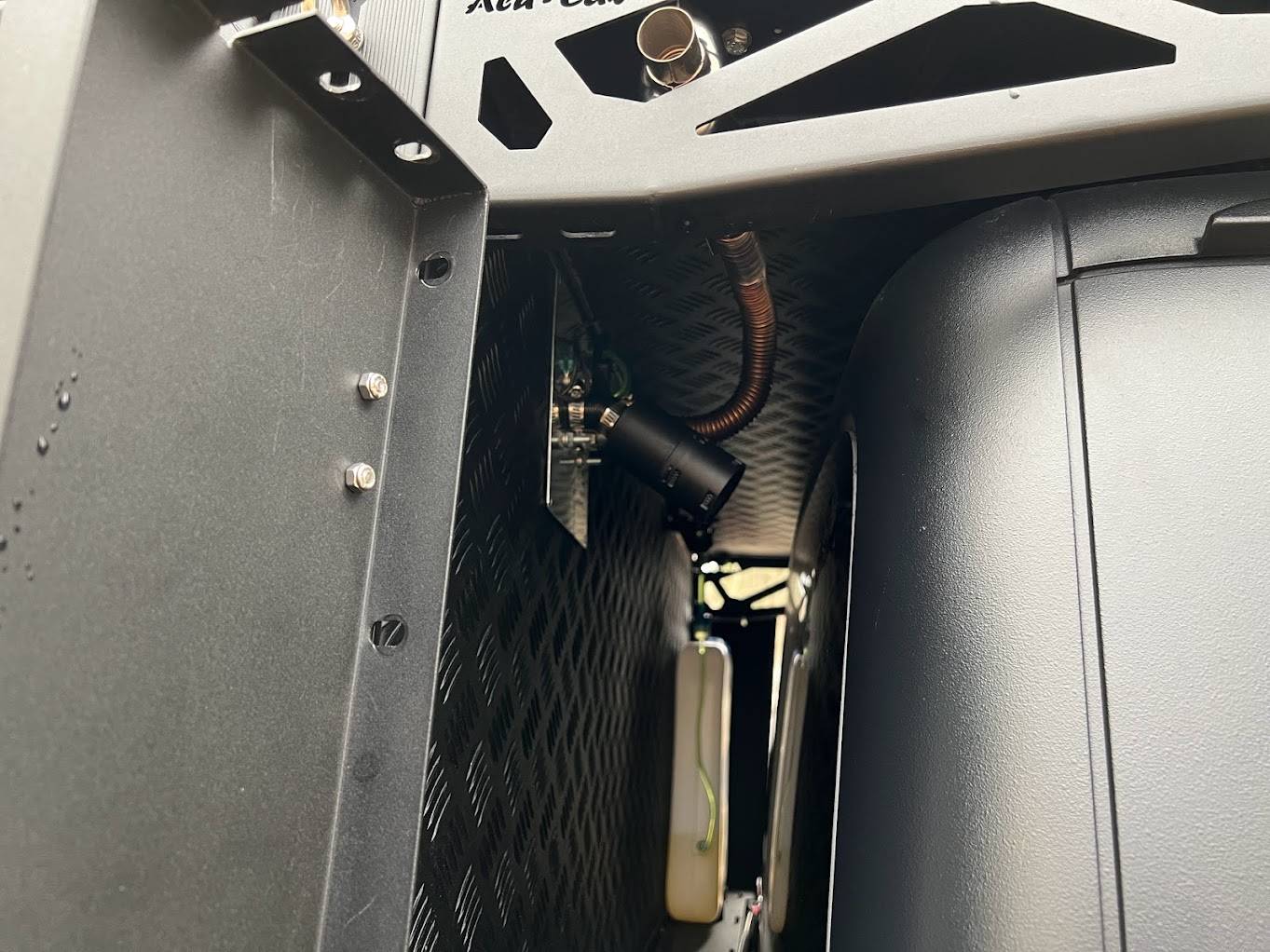 Jeep Gladiator Alu-Cab Canopy Camper Roll Call exhaust door open