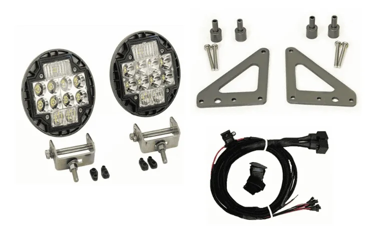 Jeep Gladiator A pillar led lights nacho-lights-grimm-a-pillar-bracket