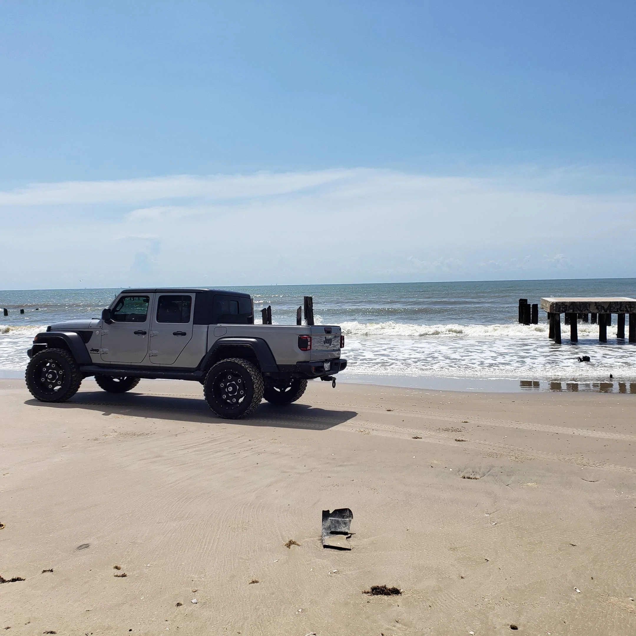 Jeep Gladiator Galveston Tx Beach Driving 20190828_114753