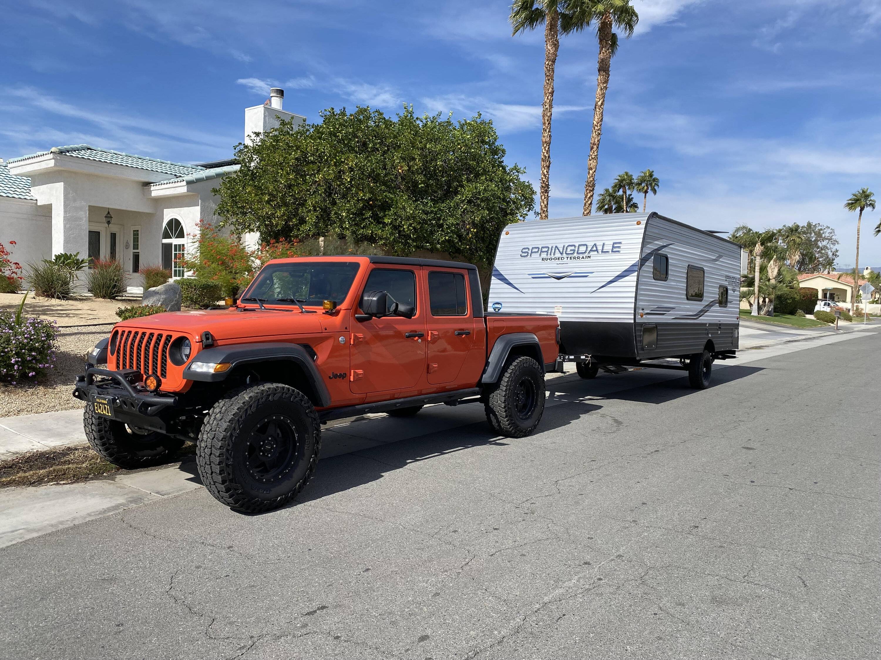 Jeep Gladiator Towing Report: CA to AZ, 37s, 4.88 gears, 4k trailer.  9.8MPG unnamed