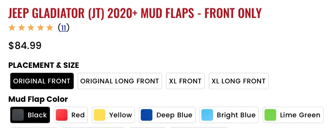 Jeep Gladiator ROkBlokz Sizes & Description?.. am I having a stroke? Screenshot 2023-01-21 at 9.22.38 PM