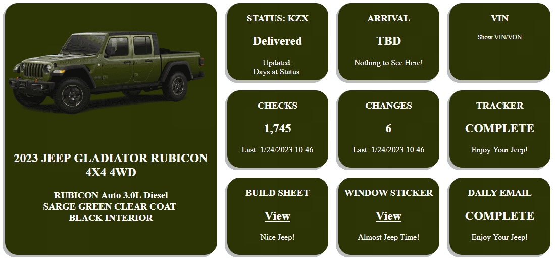 Jeep Gladiator 2023 Jeep Gladiator Order…What step are you in? 1674576234603