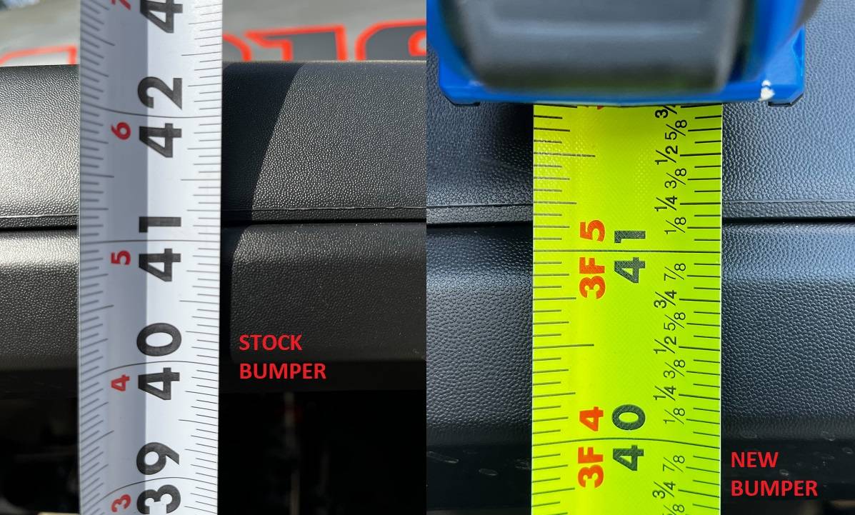 Jeep Gladiator What the heck is this?  Is this real?  Aluminum Rubicon 3 piece bumper... Heigth Comparison