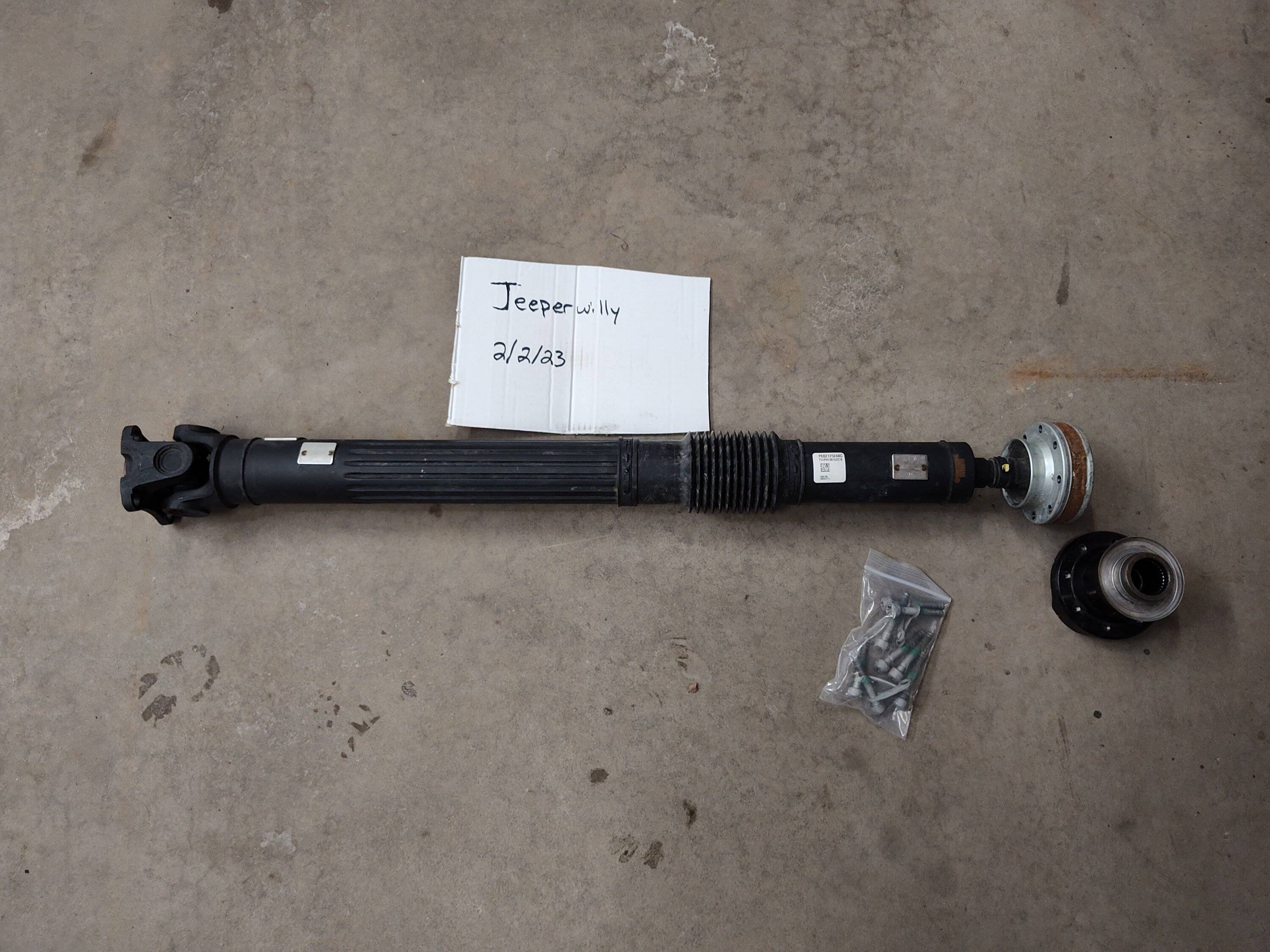 Jeep Gladiator 2021 Rubicon Diesel Front Driveshaft IMG_20230202_164136036