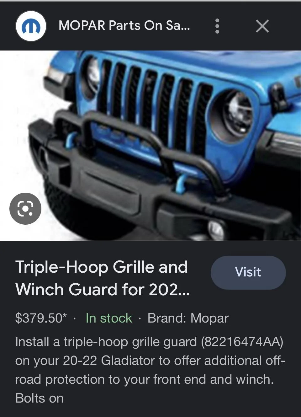 Jeep Gladiator Mopar Triple Hoop Bumper Bar 2ABDBB0C-6568-4DFF-802E-1E3D4ED9957D
