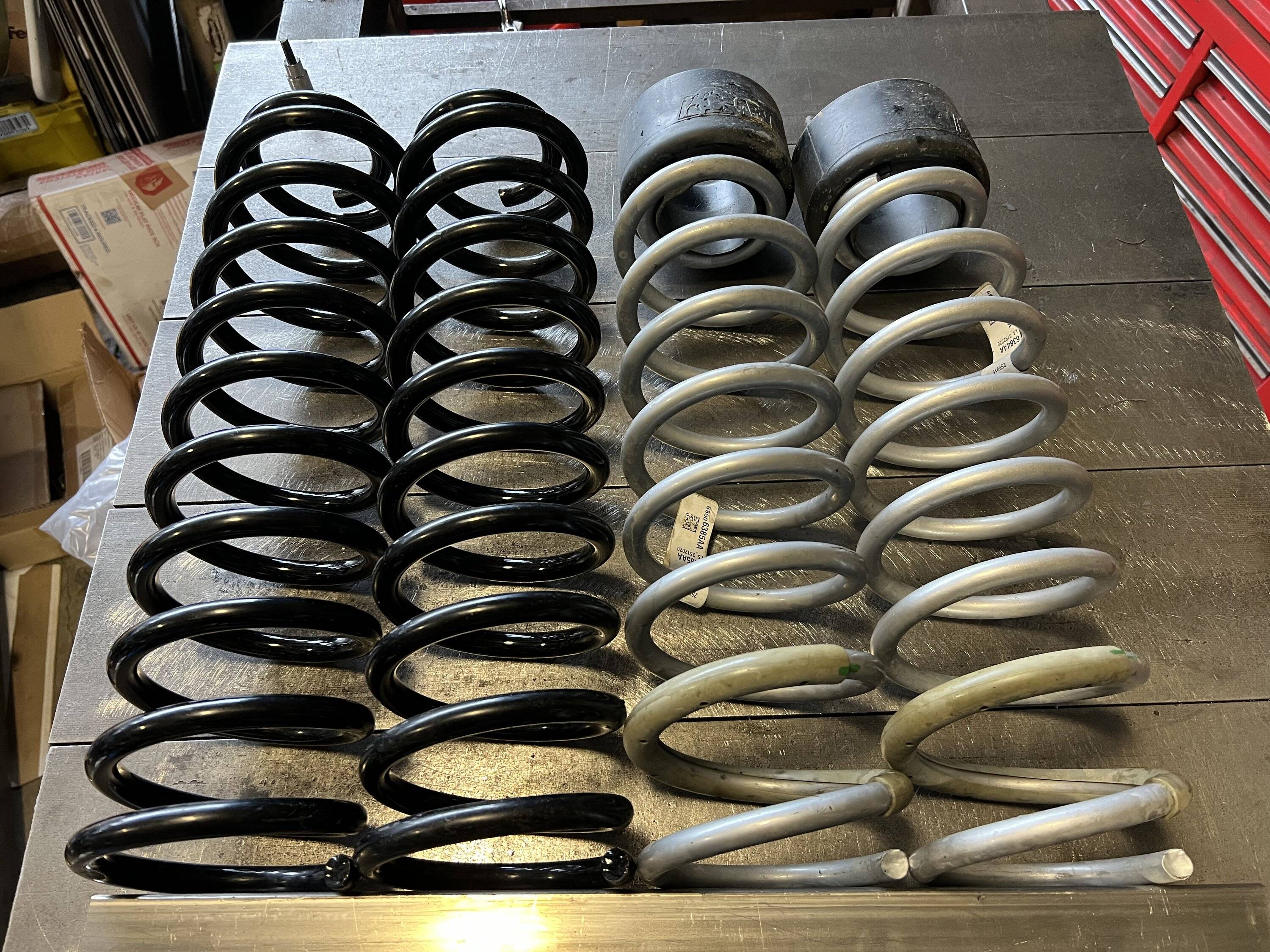 Jeep Gladiator Removing AEV Mojave spacers and factory springs for Clayton/Dobinsons A535917E-DFDB-4181-B3C7-2FC7271730DF