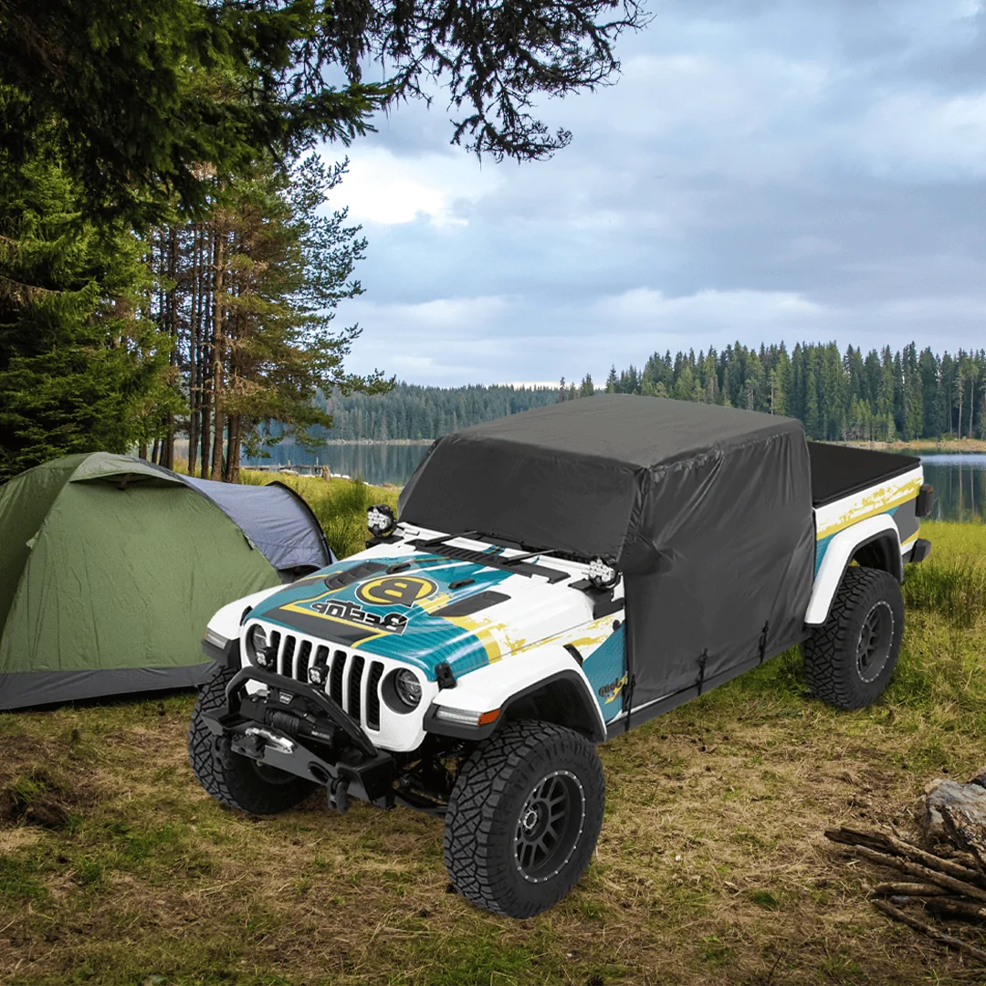 Jeep Gladiator Camping Season is upon us! All Weather Trail Cover