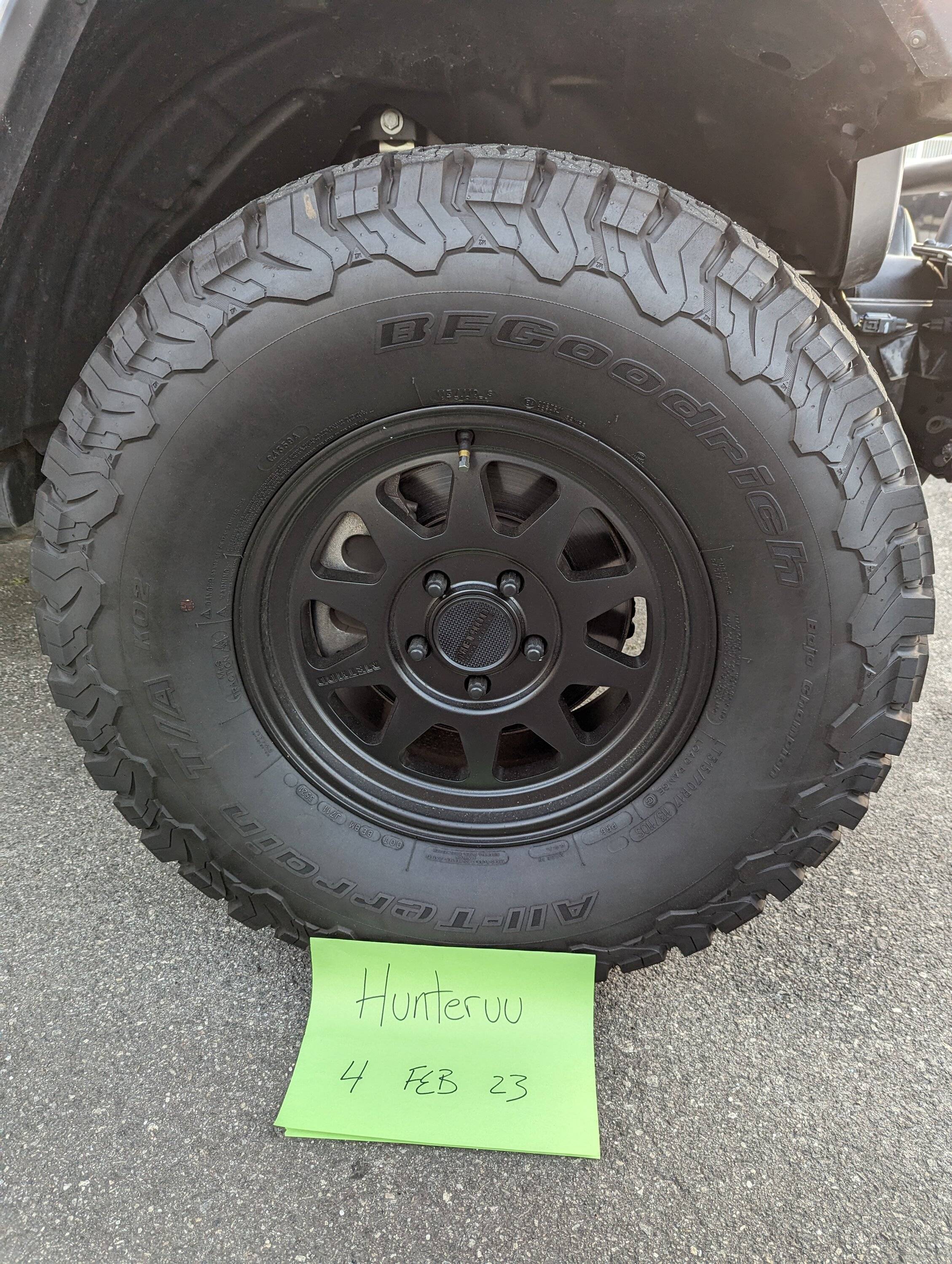 Jeep Gladiator FT: 5 Method MR316's with 35" BFG KO2's for stock wheels + cash PXL_20230204_223435603.MP