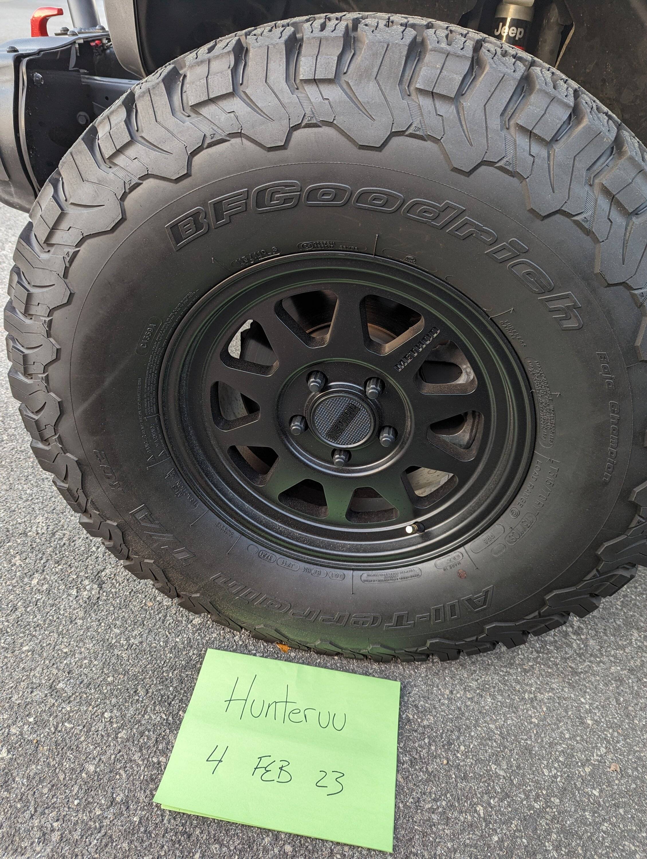 Jeep Gladiator FT: 5 Method MR316's with 35" BFG KO2's for stock wheels + cash PXL_20230204_223424674.MP